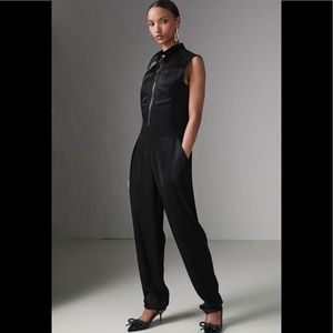 Burberry zip front jump suit